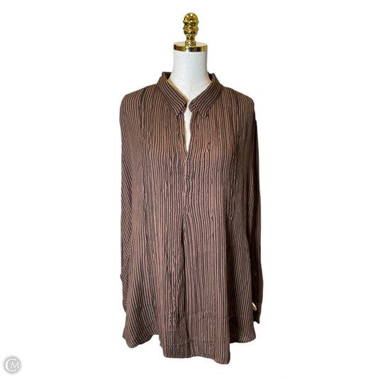Top Long Sleeve By Free People In Striped Pattern, Size: Xl