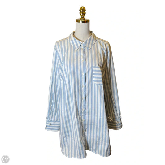 Blouse Long Sleeve By Clothes Mentor In Striped Pattern, Size: 2x