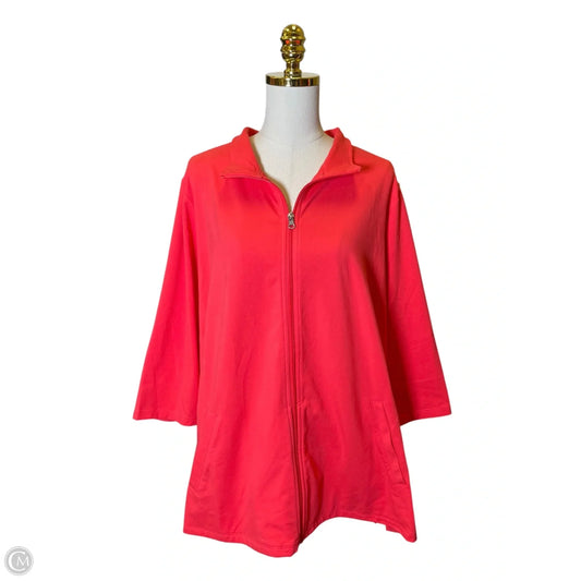 Cardigan By D&co. In Orange, Size: 2x