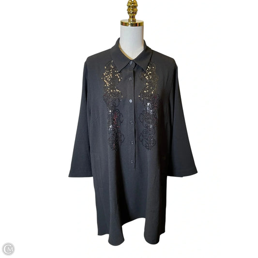 Kimono By Linea By Louis Dellolio In Black, Size: Xl