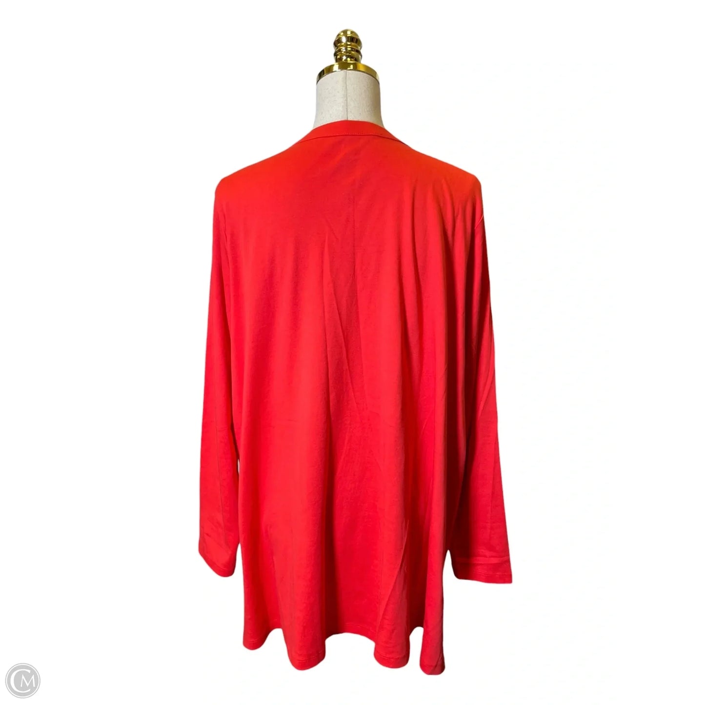 Cardigan By Isaac Mizrahi In Red, Size: 2x