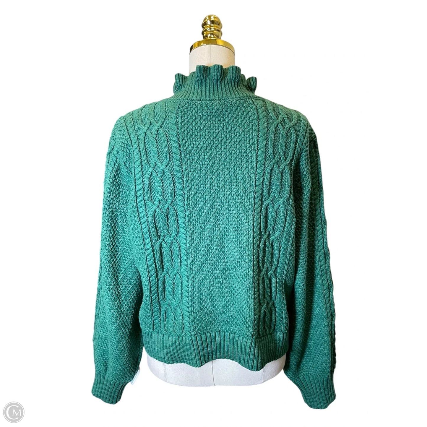 Sweater Cardigan By Talbots In Green, Size: Xl