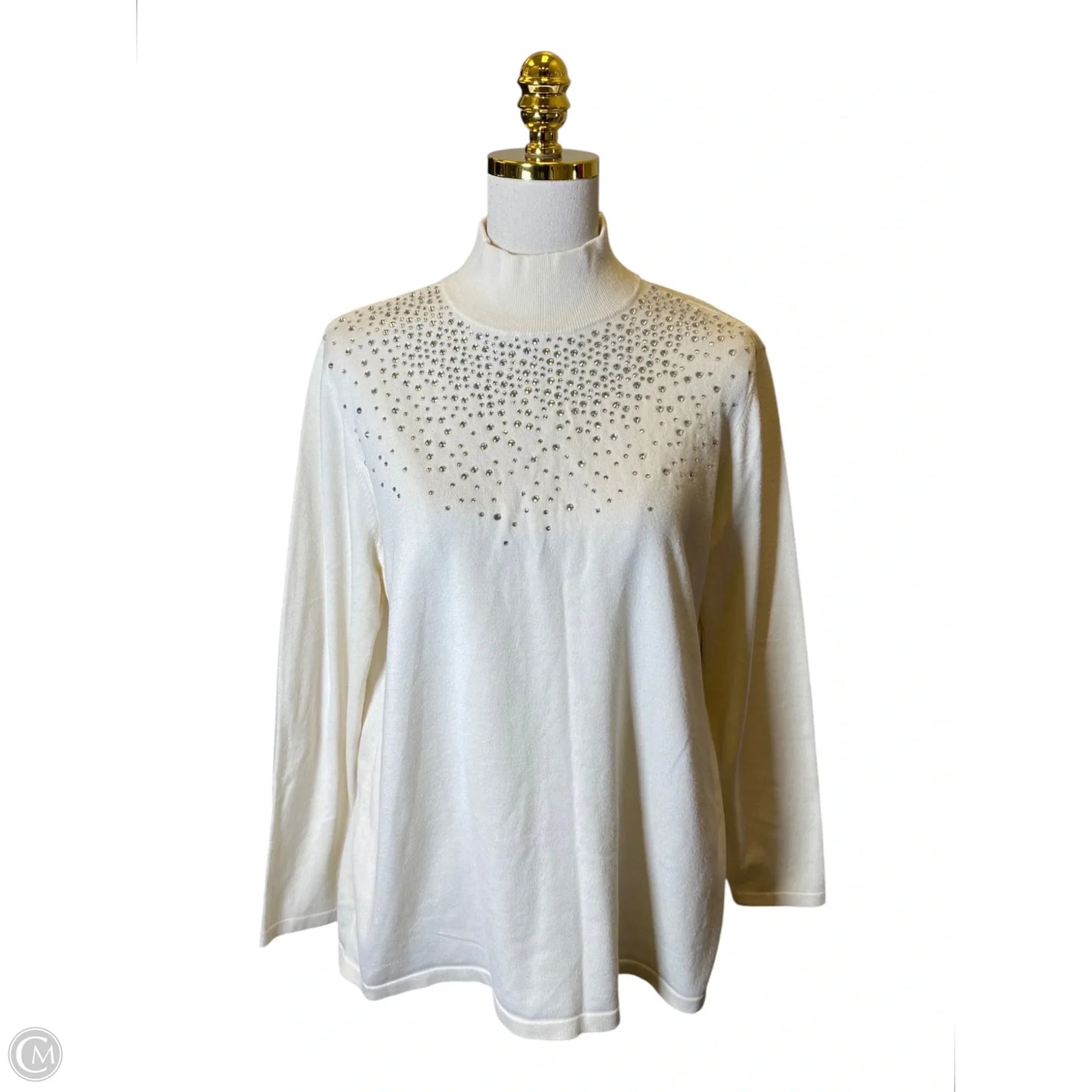 Sweater By Chicos In Cream, Size: Xl