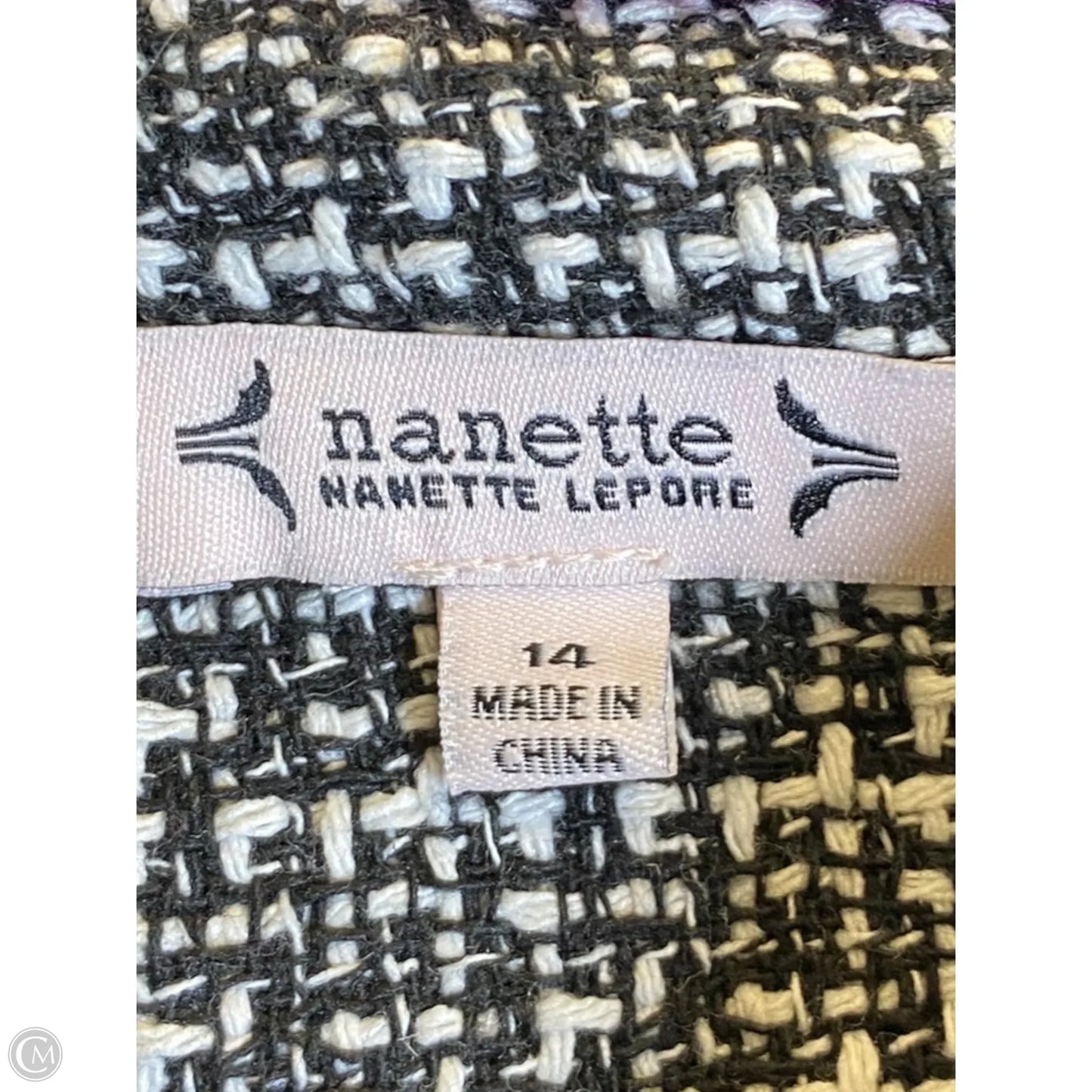 Blazer By Nanette By Nanette Lepore In Black & White, Size: 14
