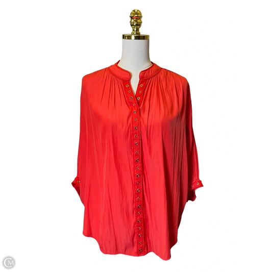 Top 3/4 Sleeve By Chicos In Red, Size: M