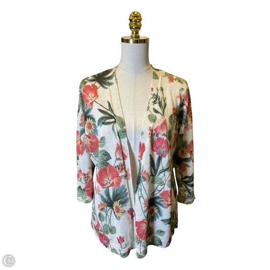 Sweater Cardigan By Chicos In Multi-colored, Size: Xl