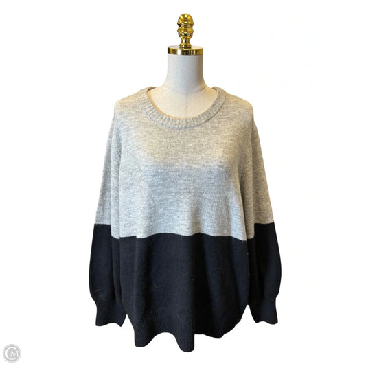 Sweater By Crown And Ivy In Black & Grey, Size: 3x