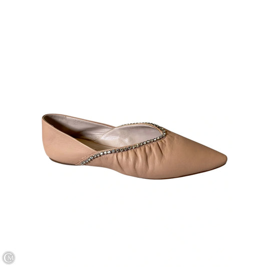 Shoes Luxury Designer By Miu Miu In Beige, Size: 8.5