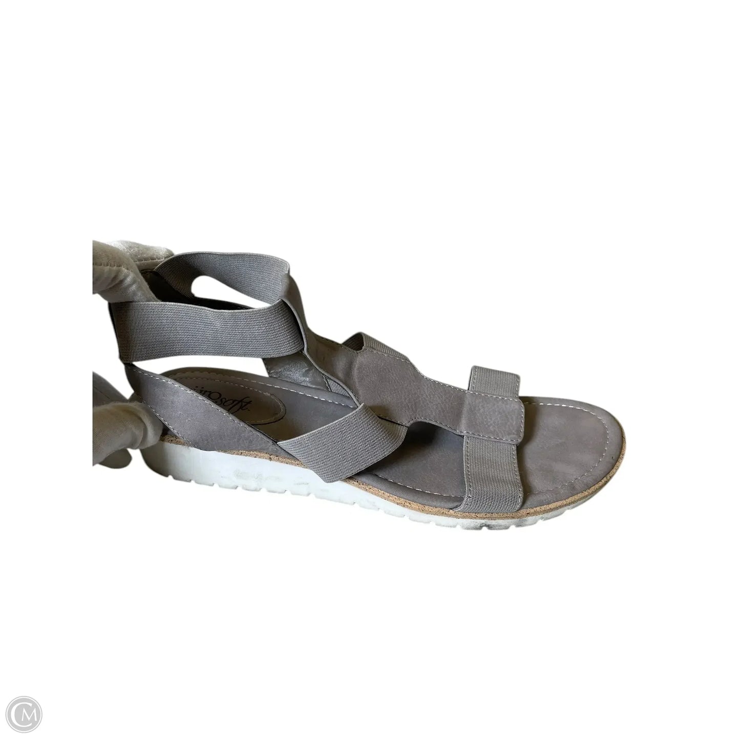 Sandals Flats By Sofft In Grey, Size: 9.5
