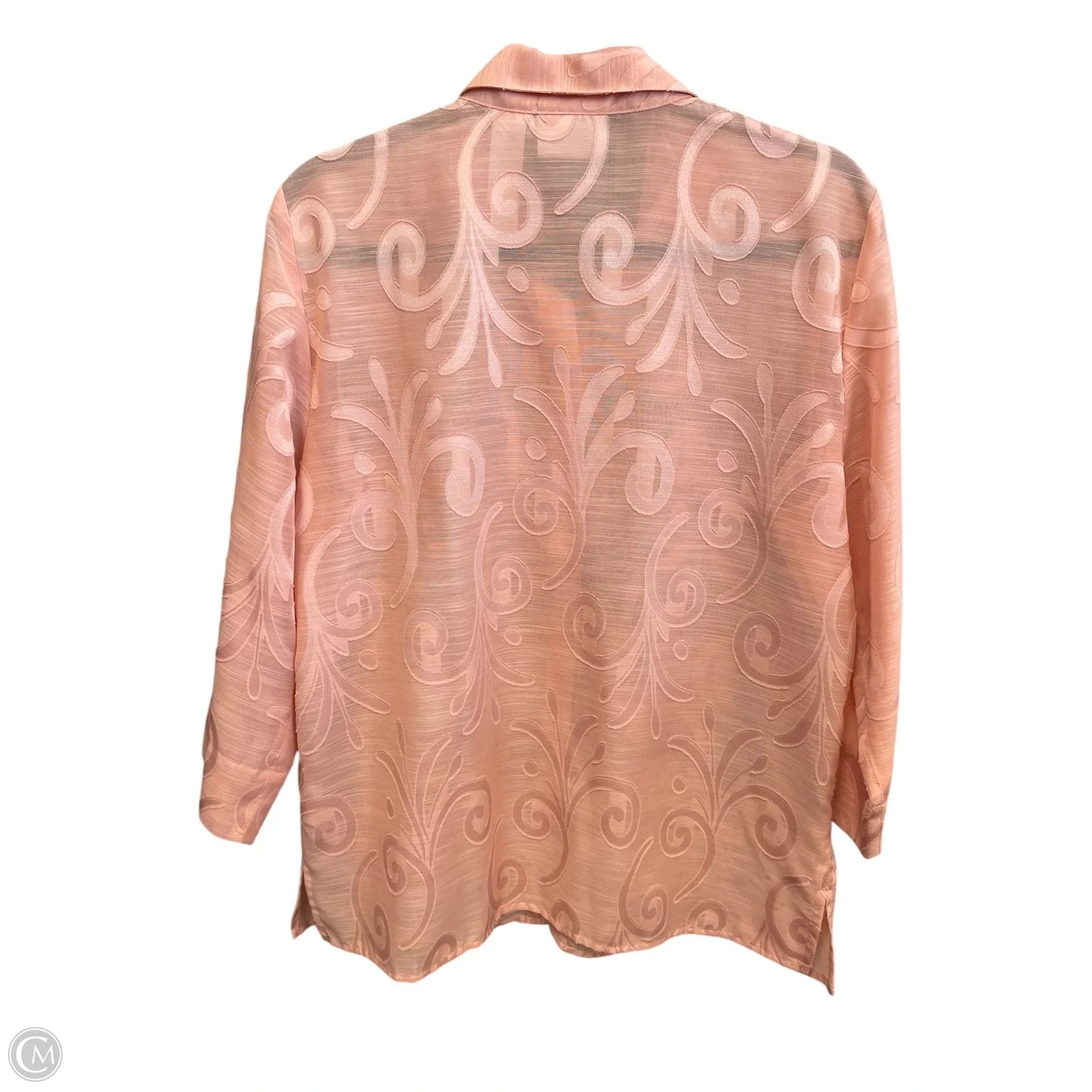 Blouse 3/4 Sleeve By Alfred Dunner In Orange, Size: 12