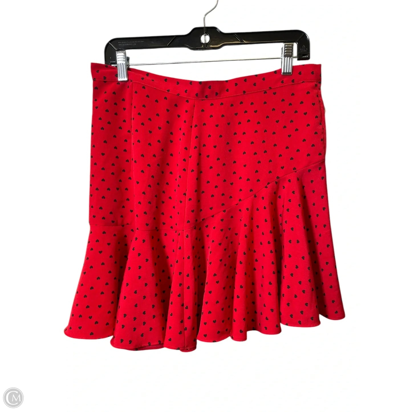 Skirt Mini & Short By Top Shop In Black & Red, Size: 14
