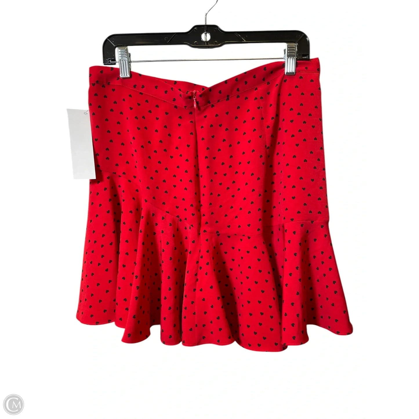 Skirt Mini & Short By Top Shop In Black & Red, Size: 14