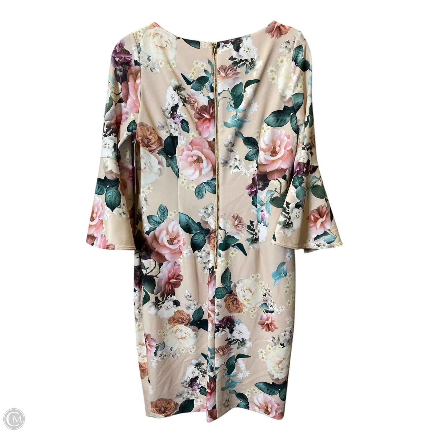 Dress Work By Calvin Klein In Floral Print, Size: 8