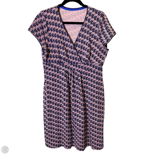 Dress Casual Midi By Clothes Mentor In Blue & Pink, Size: L