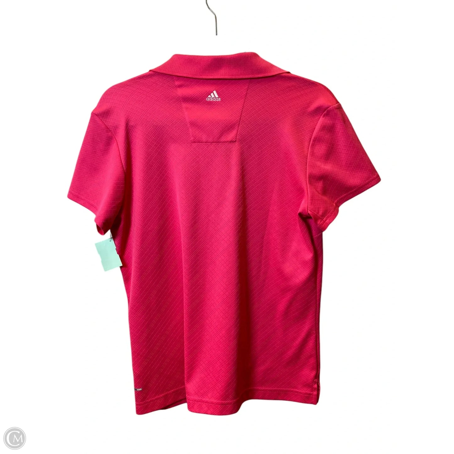 Athletic Top Short Sleeve By Adidas In Pink, Size: L