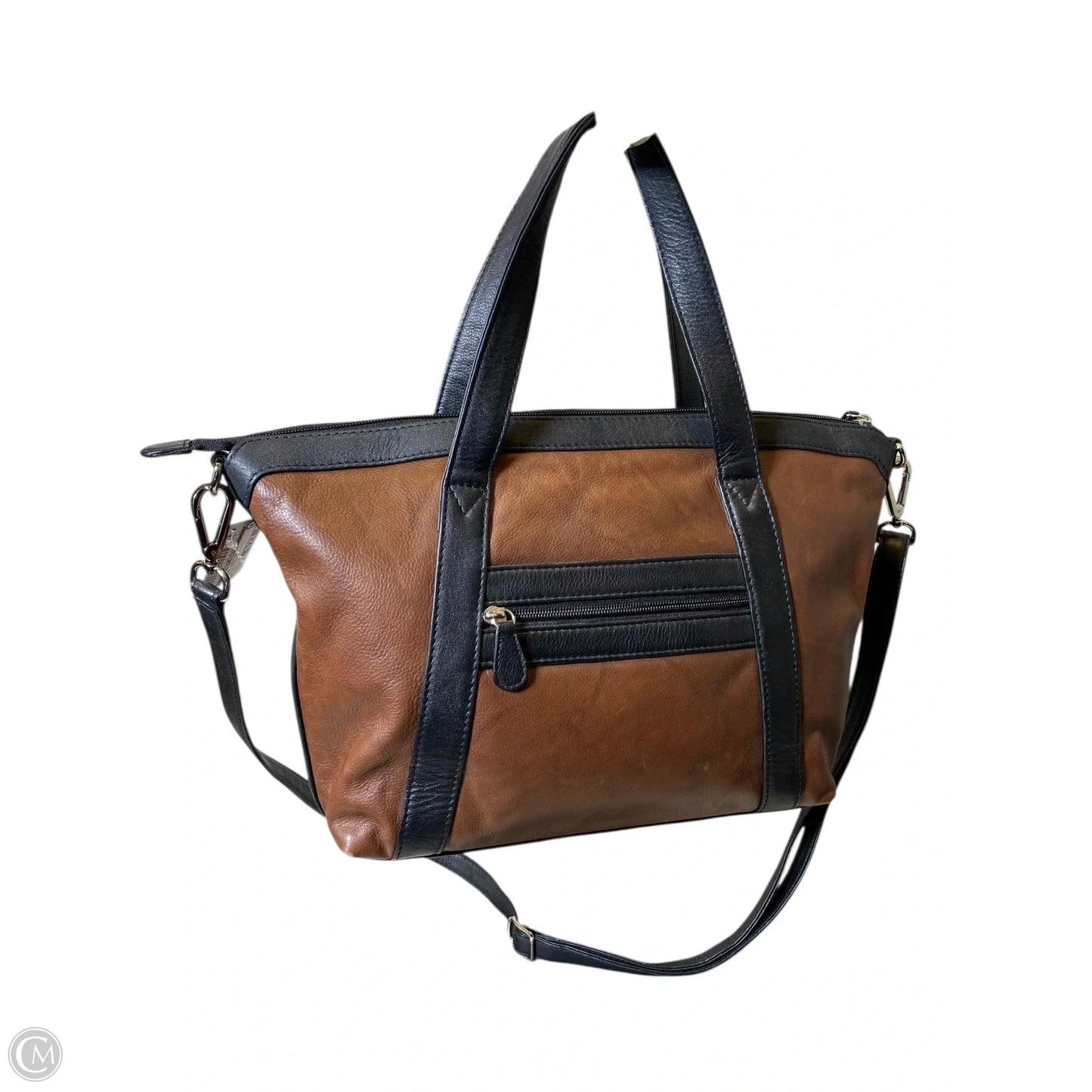 Handbag Leather By Clothes Mentor, Size: Medium