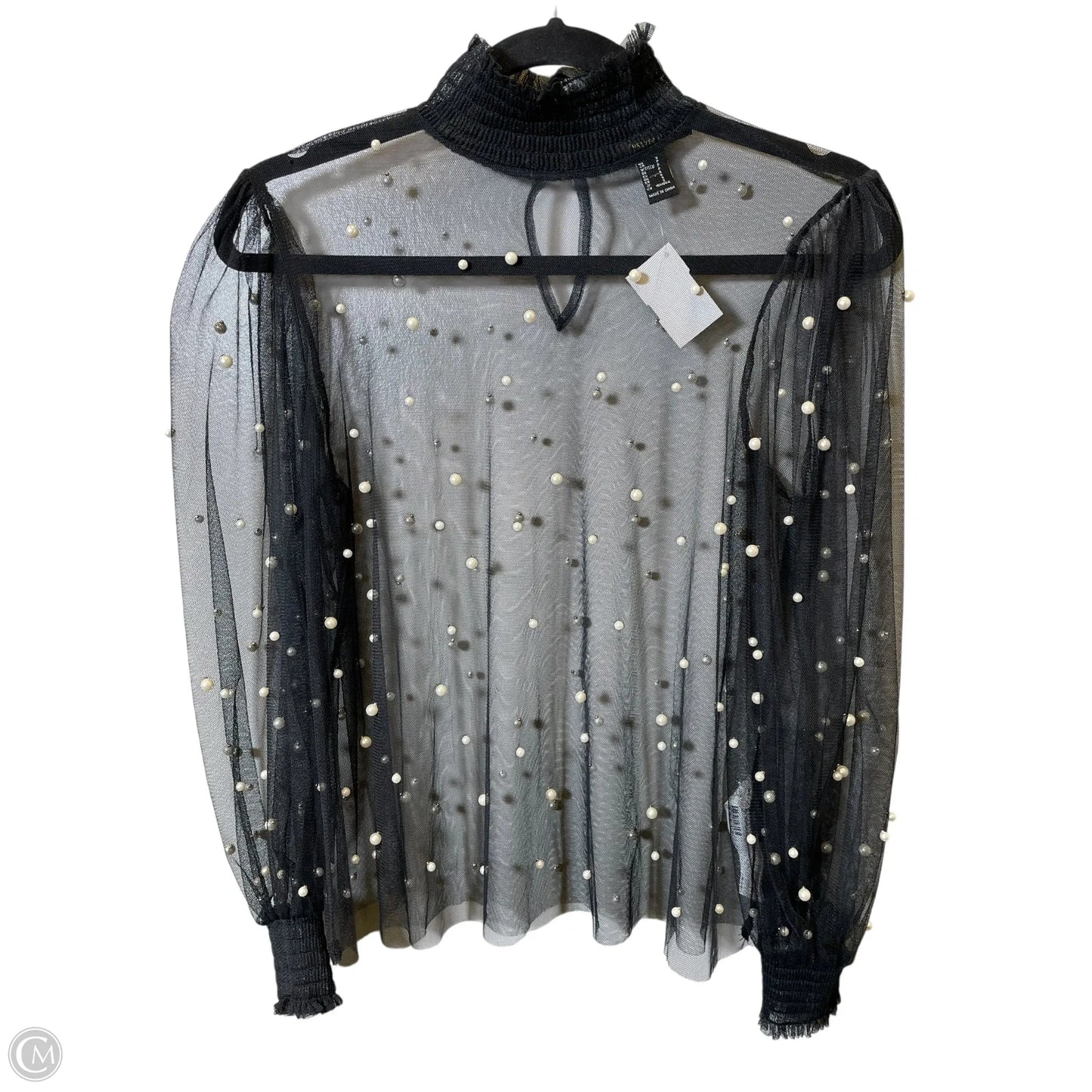 Top Short Sleeve By Forever 21 In Black, Size: S