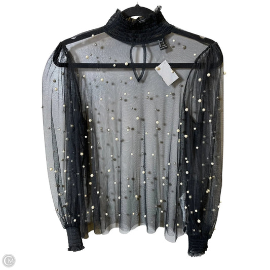 Top Short Sleeve By Forever 21 In Black, Size: S