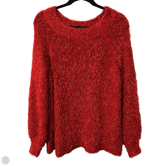 Sweater By Cato In Red, Size: 16