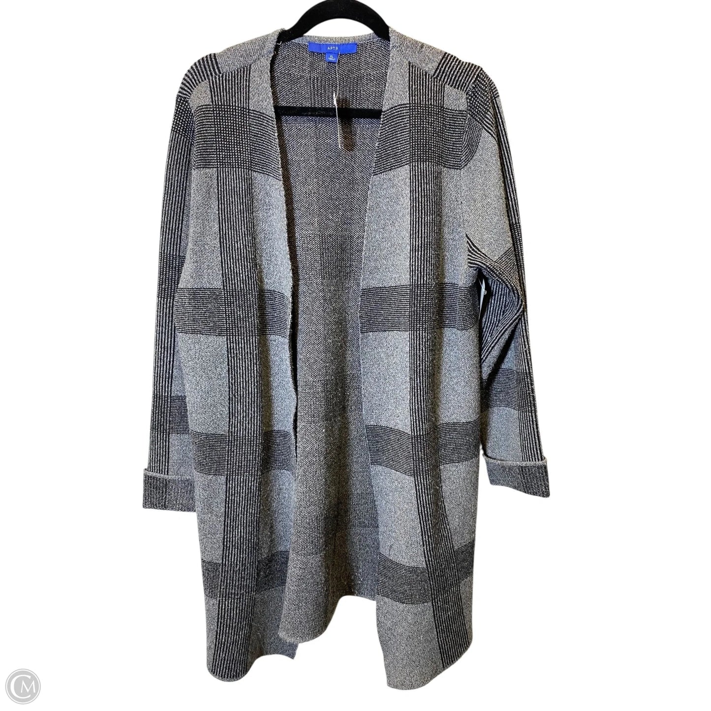 Cardigan By Apt 9 In Checkered Pattern, Size: Xl