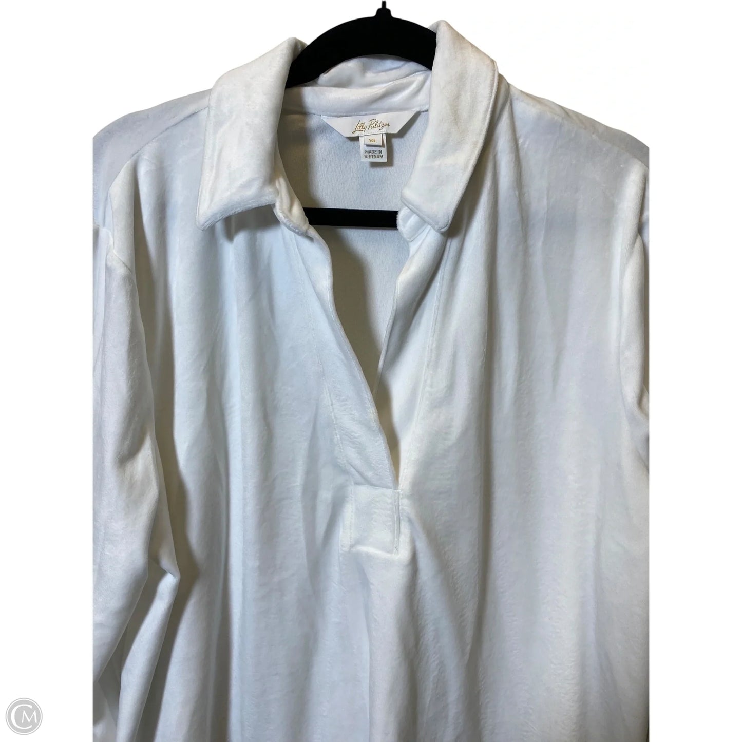 Top Long Sleeve Designer By Lilly Pulitzer In White, Size: Xl
