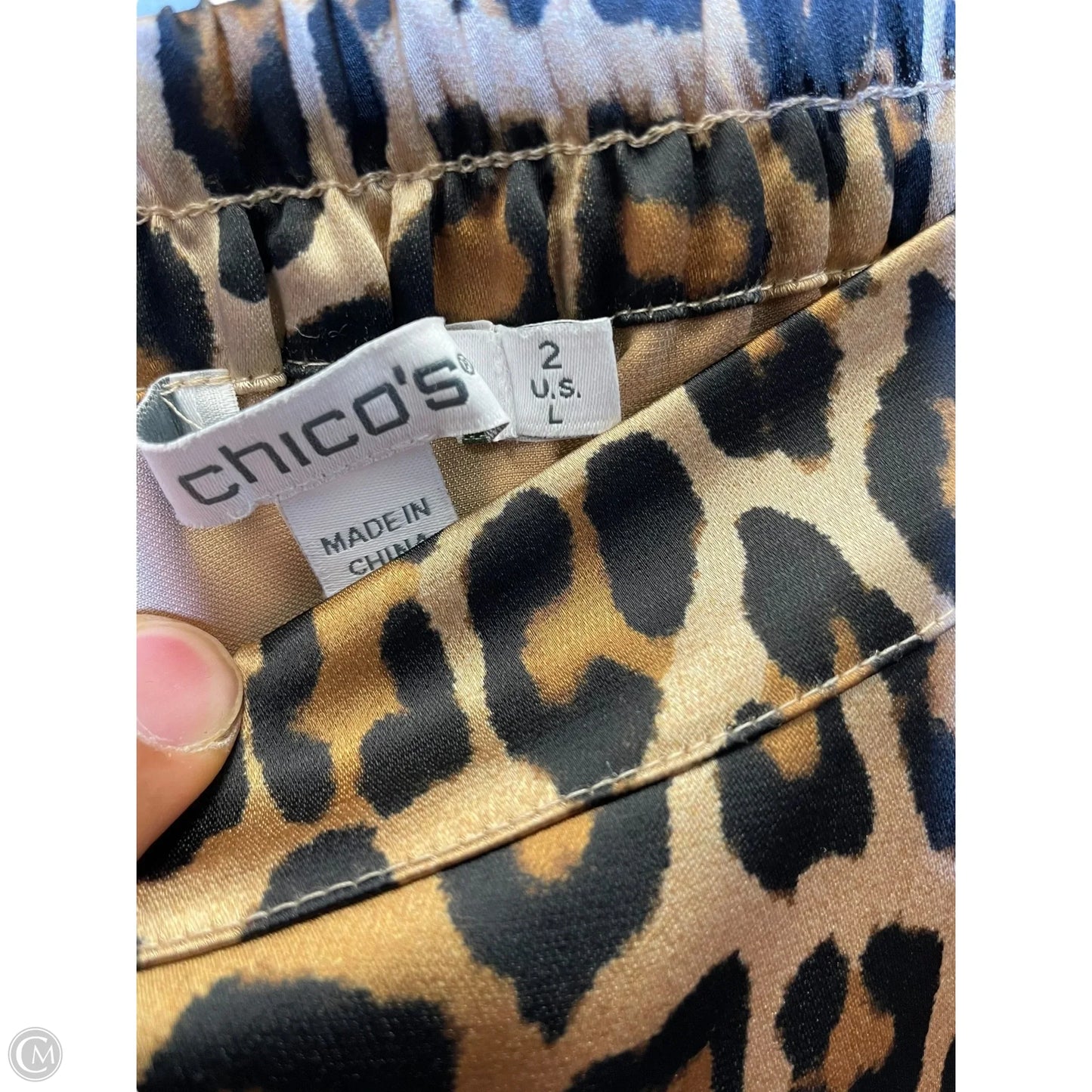 Skirt Midi By Chicos In Animal Print, Size: L