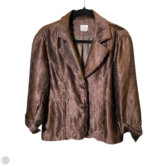 Jacket Moto By Chicos In Brown, Size: S