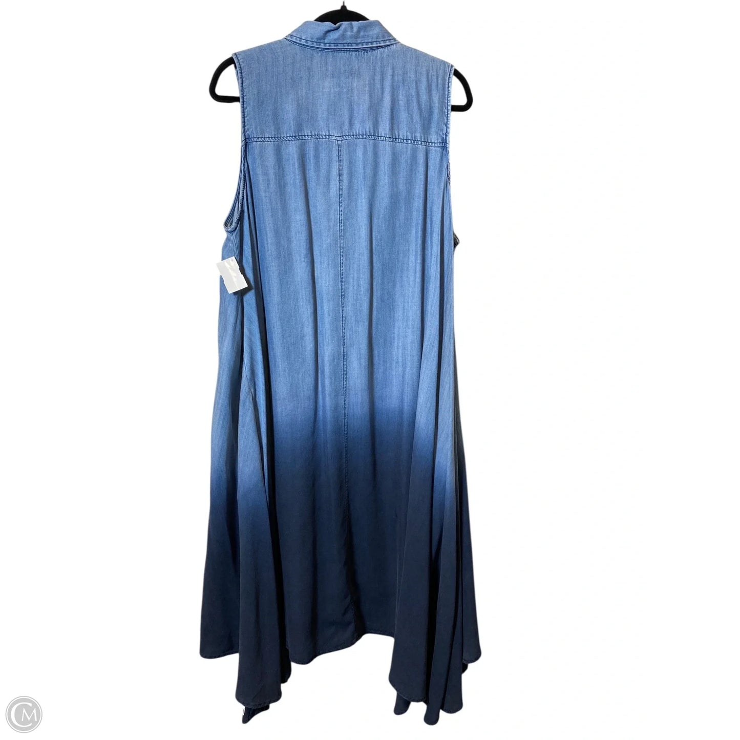 Dress Casual Midi By Clothes Mentor In Blue Denim, Size: 2x