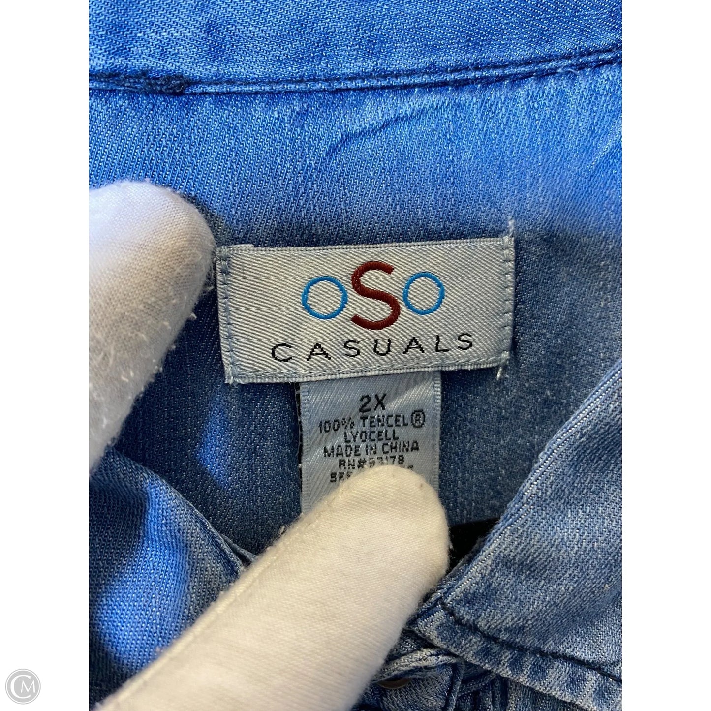 Dress Casual Midi By Clothes Mentor In Blue Denim, Size: 2x