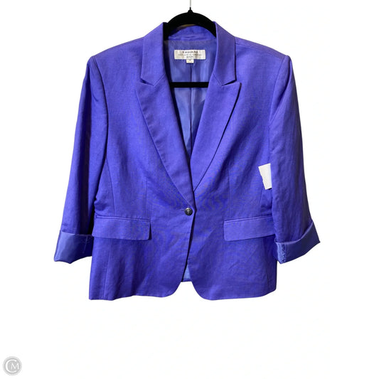 Blazer By Tahari By Arthur Levine In Purple, Size: 14p