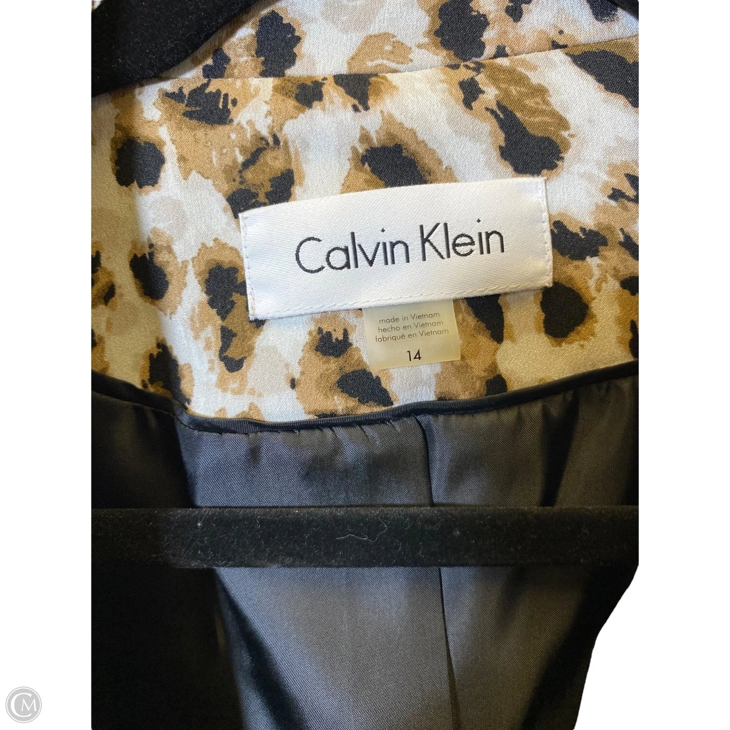 Blazer By Calvin Klein In Animal Print, Size: 14