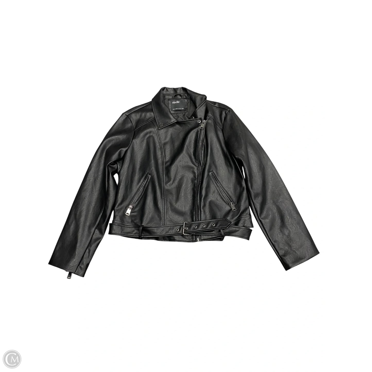 Jacket Leather By Elodie In Black, Size: Xl