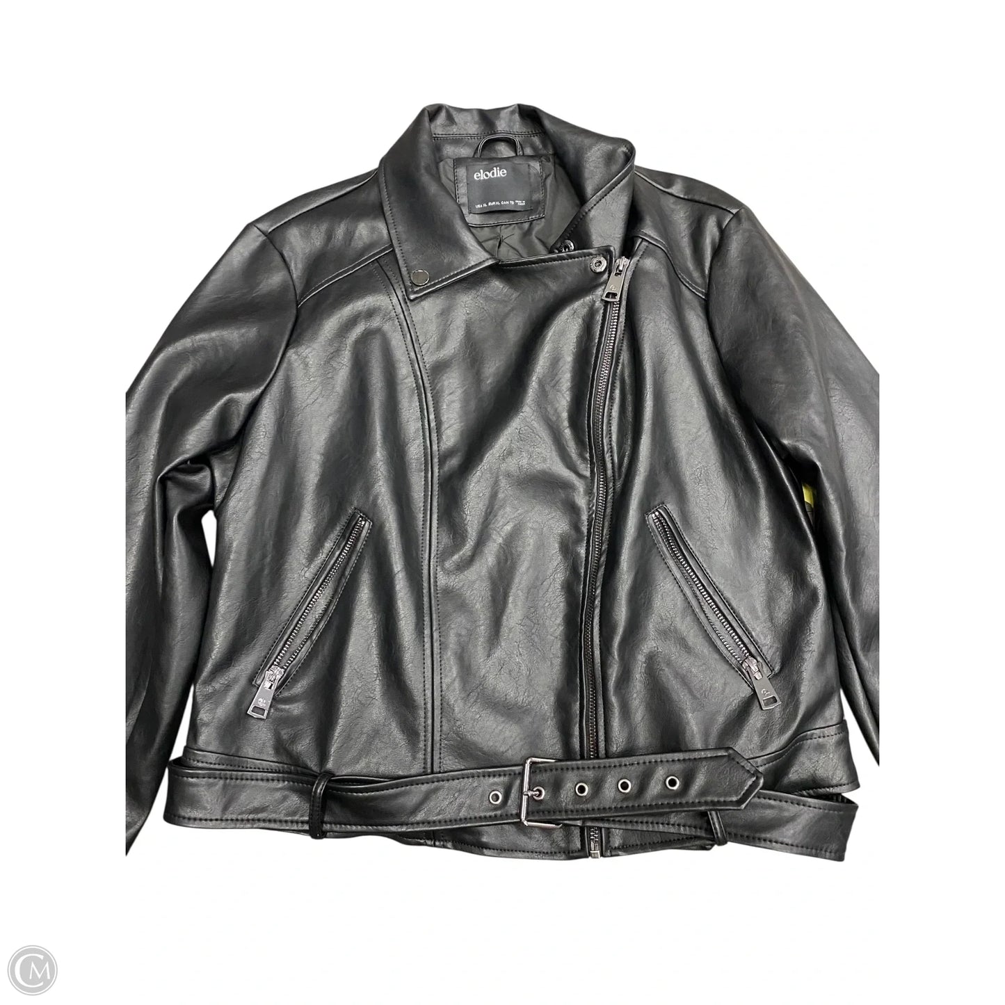 Jacket Leather By Elodie In Black, Size: Xl