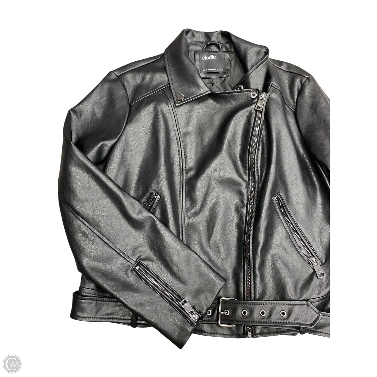 Jacket Leather By Elodie In Black, Size: Xl