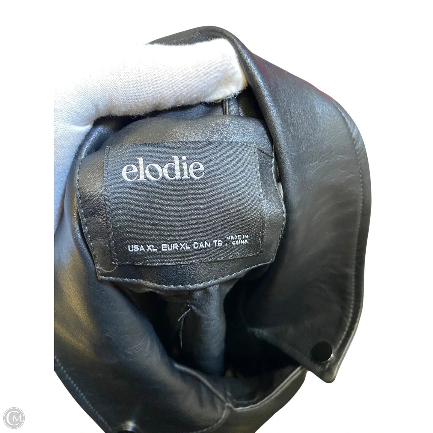 Jacket Leather By Elodie In Black, Size: Xl