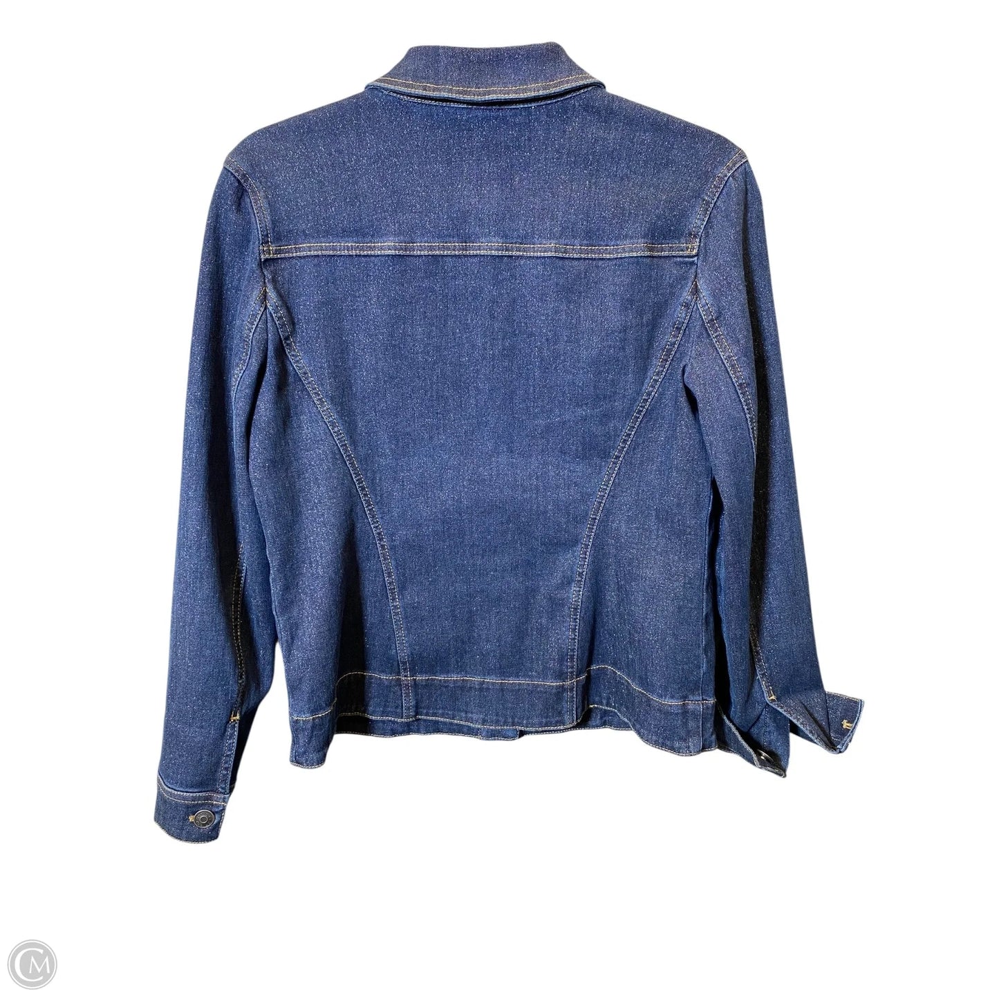 Jacket Denim By Chicos In Blue Denim, Size: S