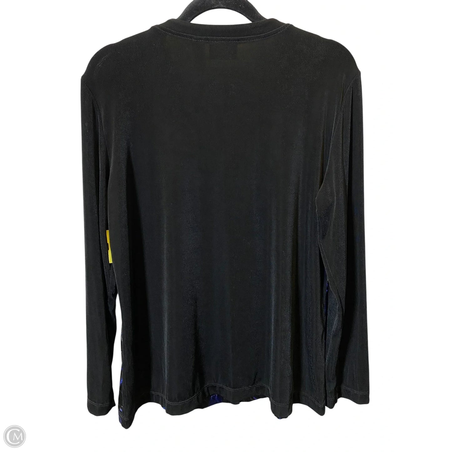 Cardigan By Chicos In Black & Blue, Size: L