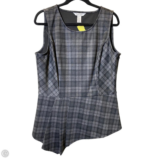 Top Sleeveless By White House Black Market In Plaid Pattern, Size: Xl