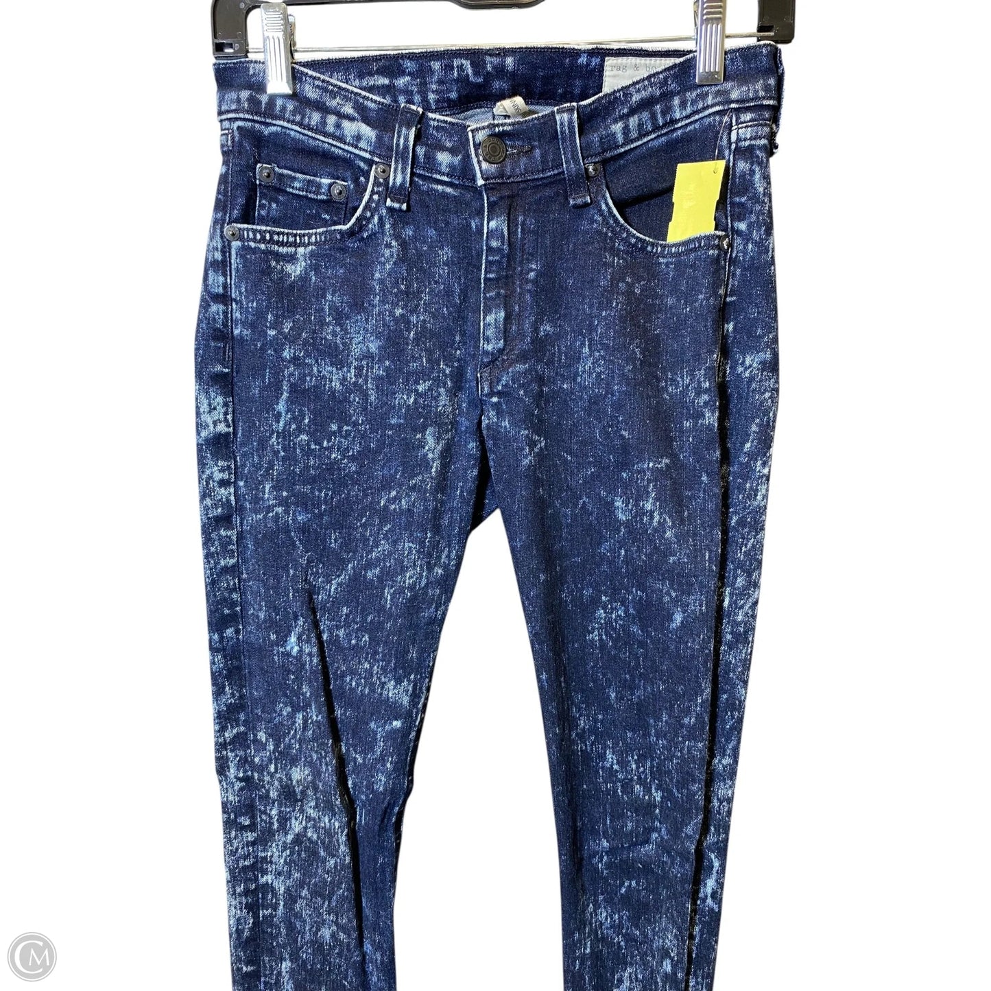 Jeans Skinny By Rag And Bone In Blue Denim, Size: 4