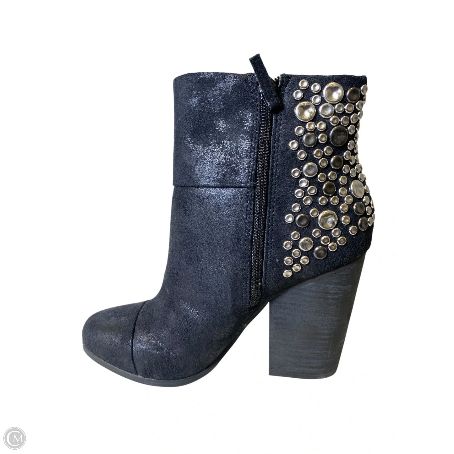 Boots Ankle Heels By Clothes Mentor In Black, Size: 7