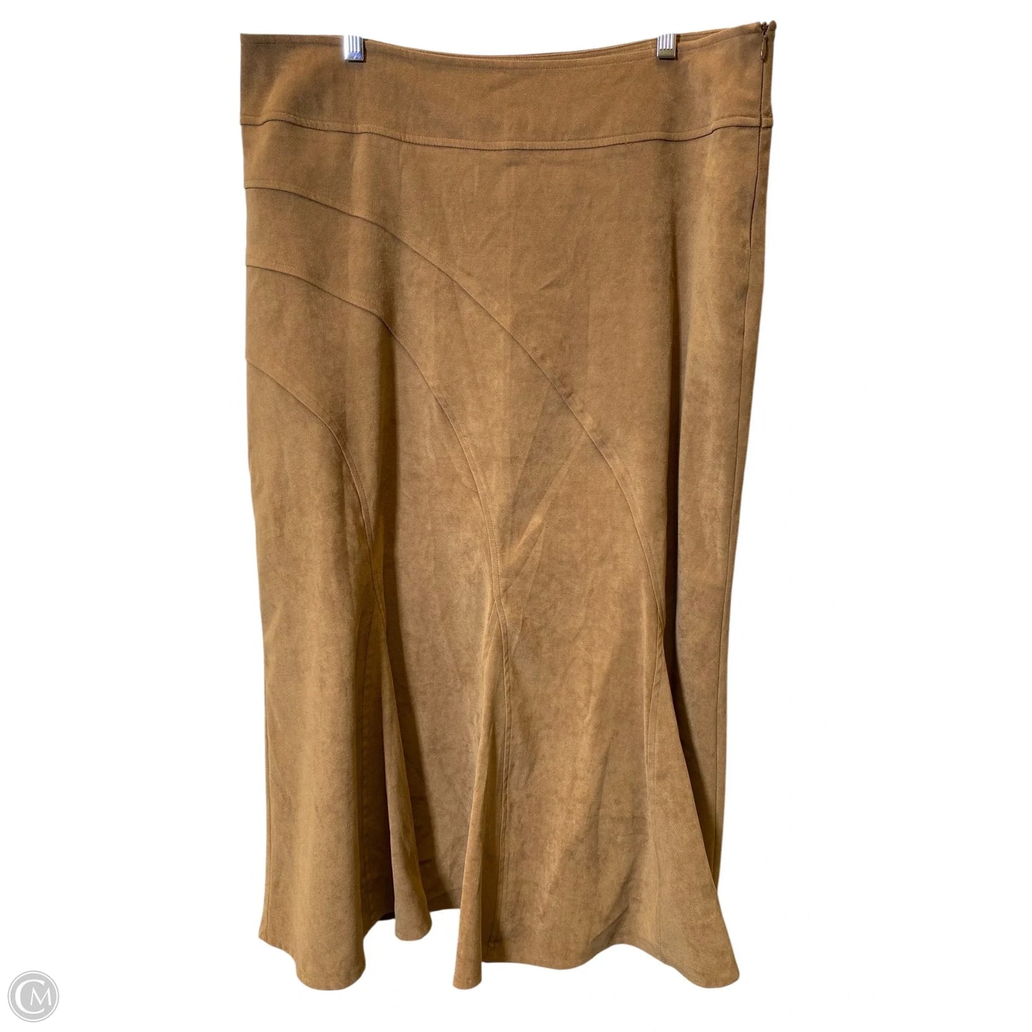 Skirt Midi By Cato In Brown, Size: 14