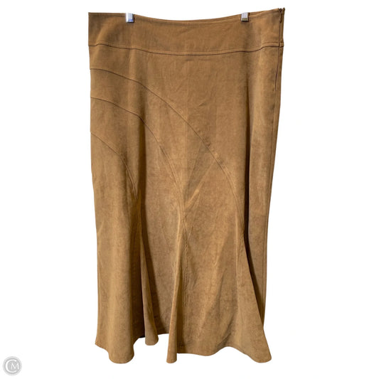 Skirt Midi By Cato In Brown, Size: 14