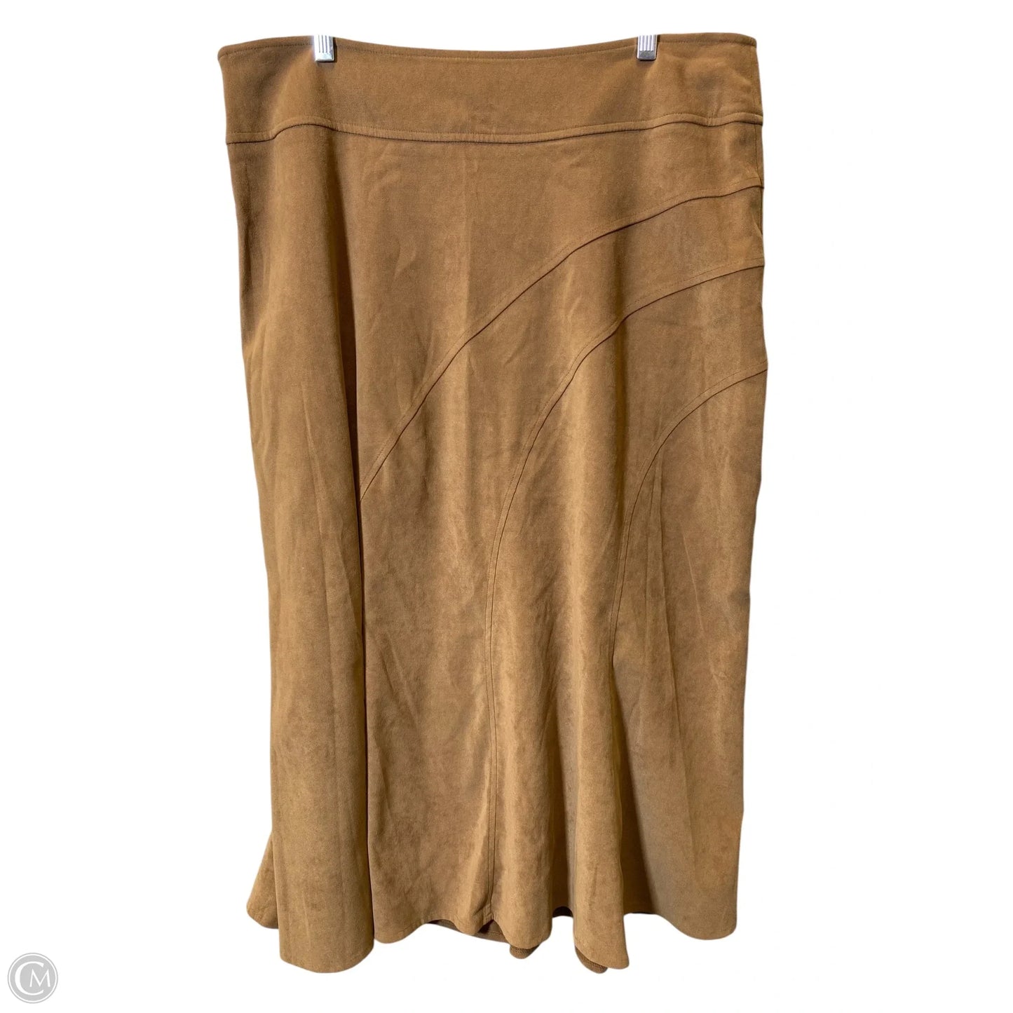 Skirt Midi By Cato In Brown, Size: 14