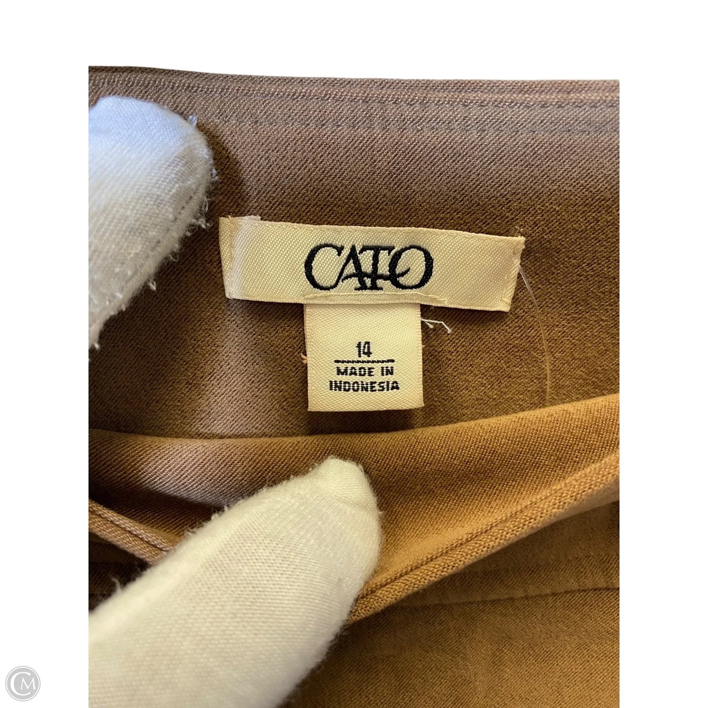 Skirt Midi By Cato In Brown, Size: 14