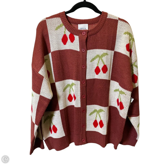 Sweater Cardigan By Le Lis In Multi-colored, Size: M