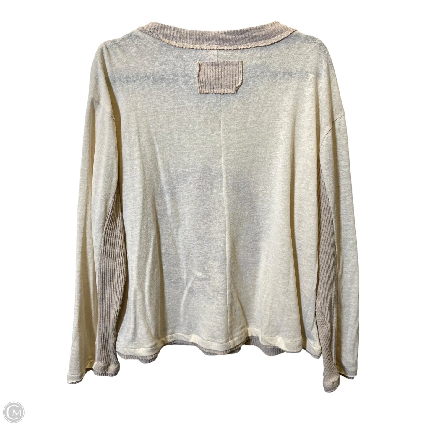 Top Long Sleeve By Pol In Beige, Size: S