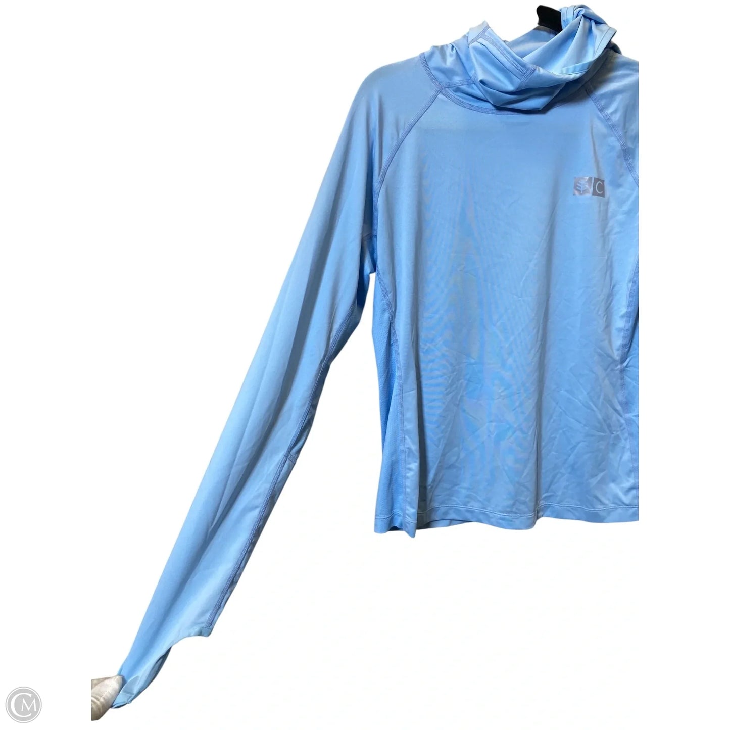 Athletic Top Long Sleeve Collar By Coolibar In Blue, Size: M