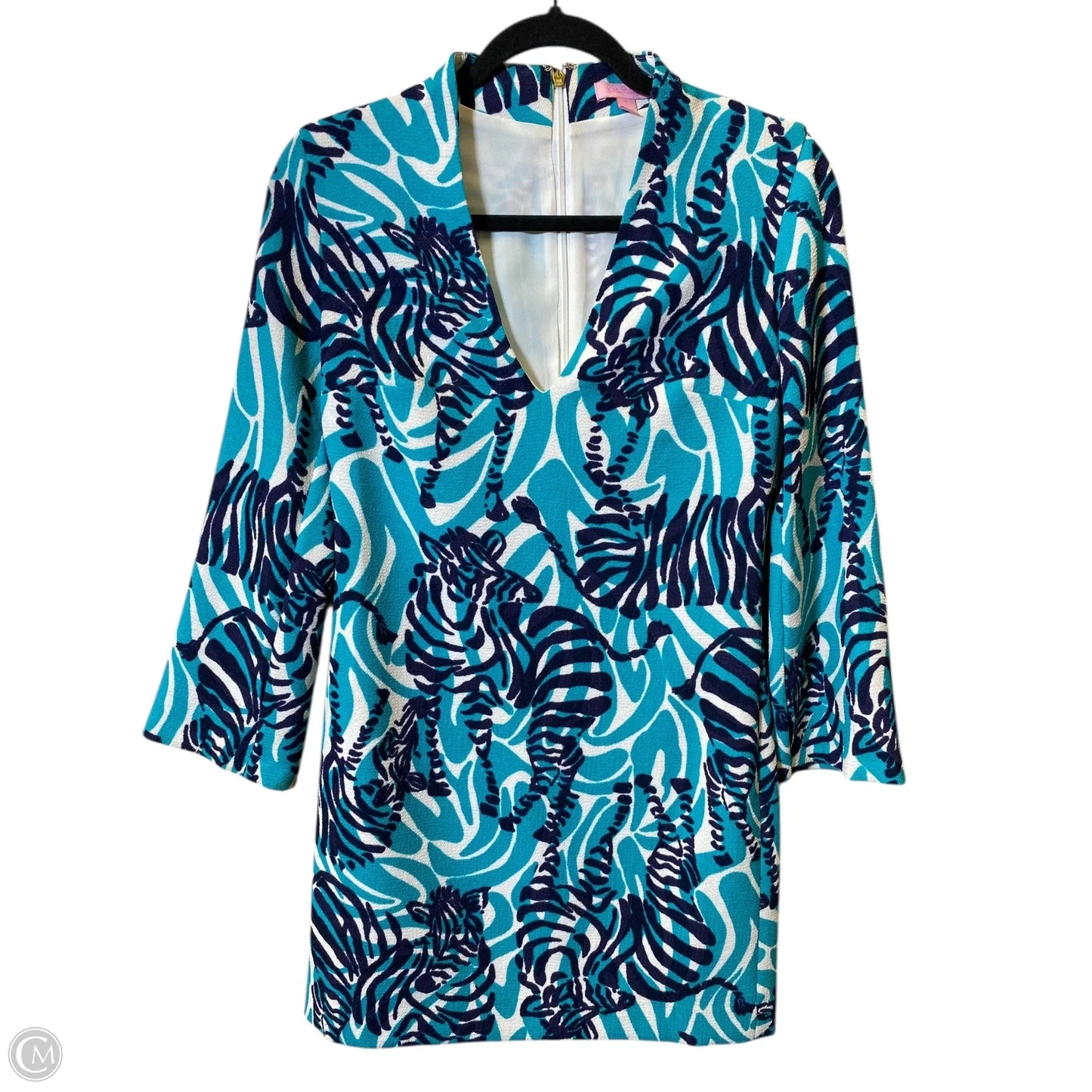 Dress Designer By Lilly Pulitzer In Blue & White, Size: 0