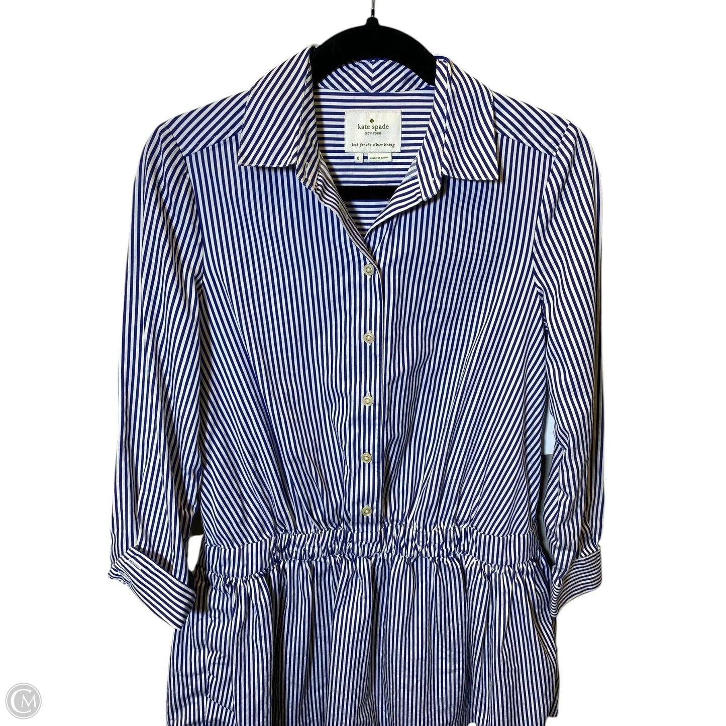 Dress Designer By Kate Spade In Striped Pattern, Size: 0