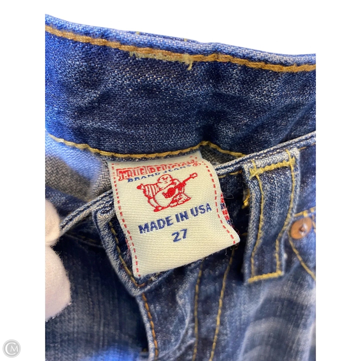 Jeans Boot Cut By True Religion In Blue Denim, Size: 4